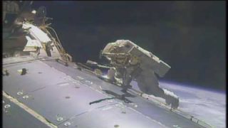 Space Station Crew Conducts Milestone Spacewalk