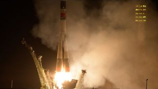 Soyuz Launch Carries Three Space Travelers to the International Space Station