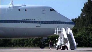 NASA Shuttle Carrier Aircraft Arrives at Kennedy Space Center