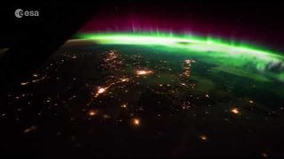 Stunning aurora as seen from the Space Station