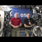 ESA astronaut André Kuipers and astronaut Don Pettit greet WWF