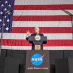 Vice President Mike Pence addresses employees at NASA’s Langley Research Center