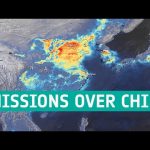 Nitrogen dioxide emissions over China