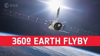 Zoom past Earth with BepiColombo in virtual reality simulation