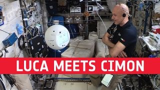 Luca meets space cyber assistant Cimon