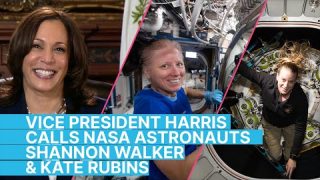 Vice President Kamala Harris Calls NASA Astronauts Shannon Walker and Kate Rubins