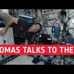 Inflight call with Thomas Pesquet and EU Commissioners