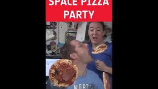 Space pizza party with Thomas Pesquet 🍕 #shorts