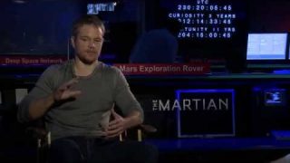 Matt Damon at NASA’s Mars Mission Control Center
