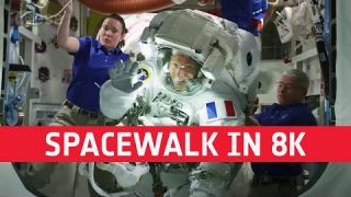 Spacewalk scenes with Thomas and Aki – 8K!