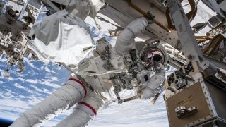 Spacewalk at the Space Station with NASA Astronauts Kayla Barron and Raja Chari