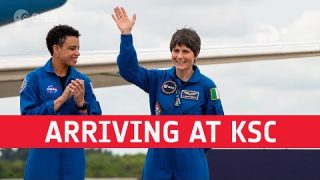 Crew-4 arrive at Kennedy Space Center