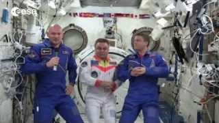 Astronauts send a message of peace and cooperation from space