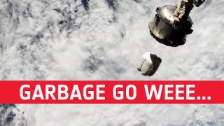 Garbage day on the space station! 🗑️ #shorts