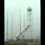 Antares Rocket Raised on Launch Pad