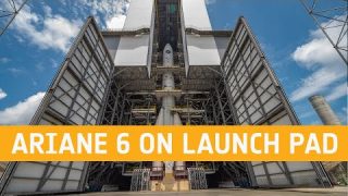Ariane 6 stands tall on its launch pad 🚀 #shorts
