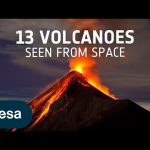 13 volcanoes seen from space