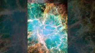 Hubble and Webb’s views of the Crab Nebula 🤩 #shorts