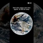 Total solar eclipse seen from space 🌚 #shorts