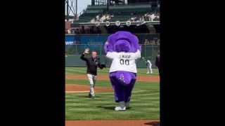 Throwing Out the First Pitch for the Rockies!!