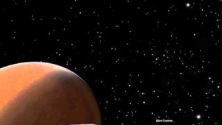 Mars Express flyby as seen from Phobos (Animation)