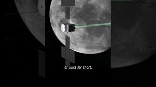 Juice rerouted to Venus in world’s first lunar-Earth flyby 🧃 #shorts