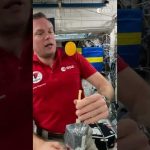 How to drink orange juice in space (Fun way)🧃 #shorts