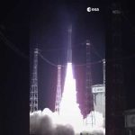 Liftoff of Sentinel-2C on the last Vega rocket 🚀 #shorts