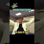 Domino Chain Reaction | Potential and Kinetic Energy | Science Max #shorts